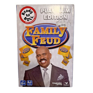 Family Feud Platinum Edition Home Card Game Night 2-4 Players Board Harvey NEW